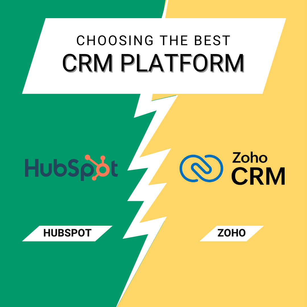 Hubspot vs zoho title page