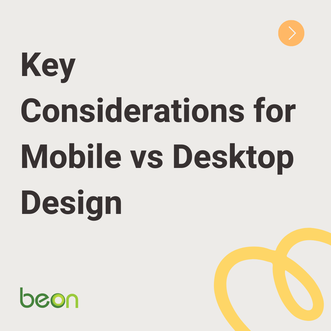Title page- Key considerations for mobile vs desktop design