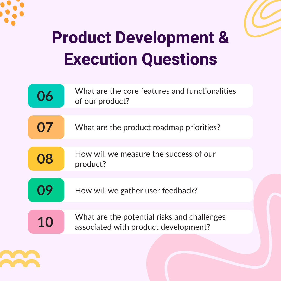 6-10 Product development and execution questions