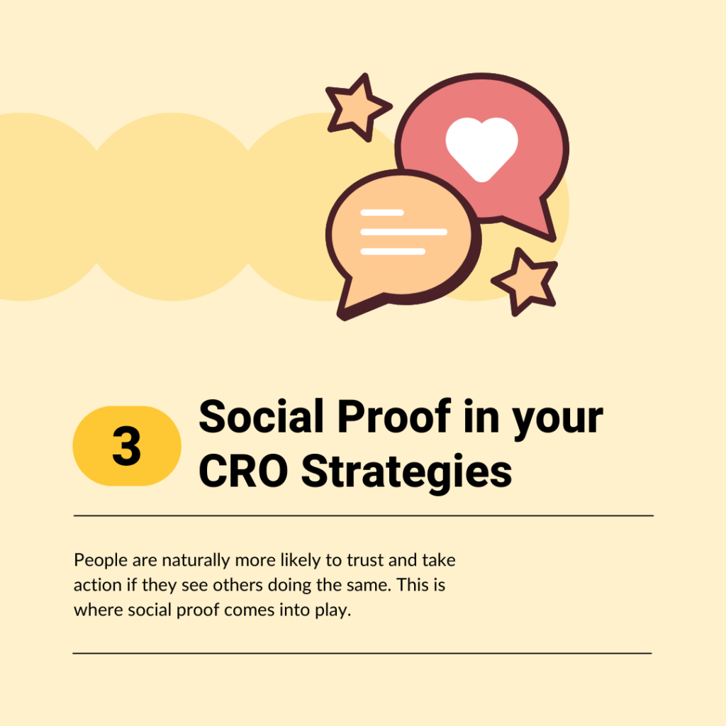 3. Social Proof in your CRO Strategies 